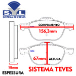 Load image into Gallery viewer, Jogo Pastilha de Freio Dianteira SYL Volvo C30 2007 A 2012