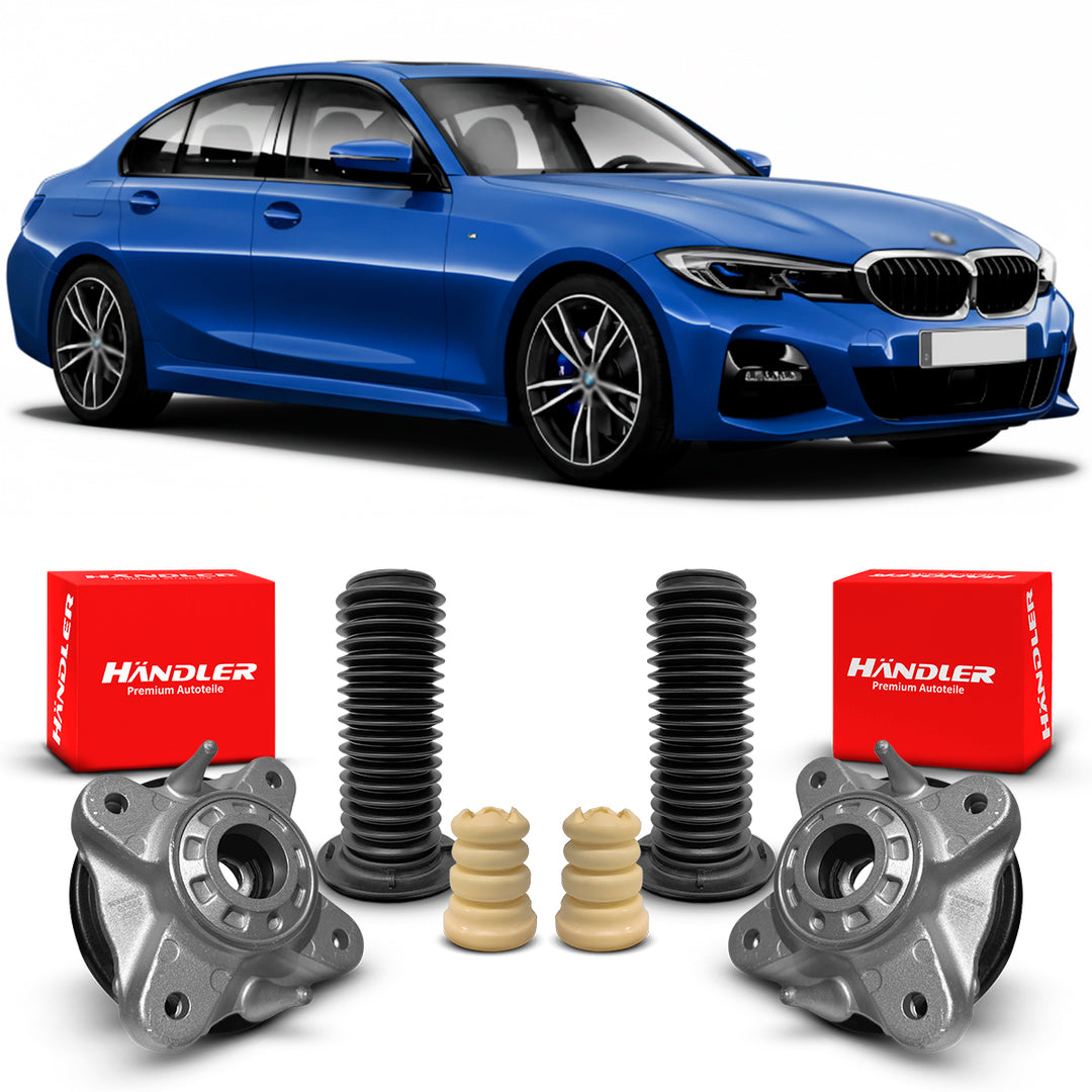 2 Kit Coxim Batente Rolamento Dianteiro BMW 320i G20 2019 A 2025