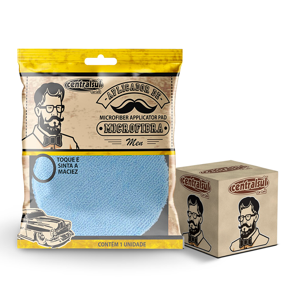 Aplicador Microfibra Ceras Silicones Polidores Limpador Superfícies Macio Estética Automotiva Acabamento CentralSul Men